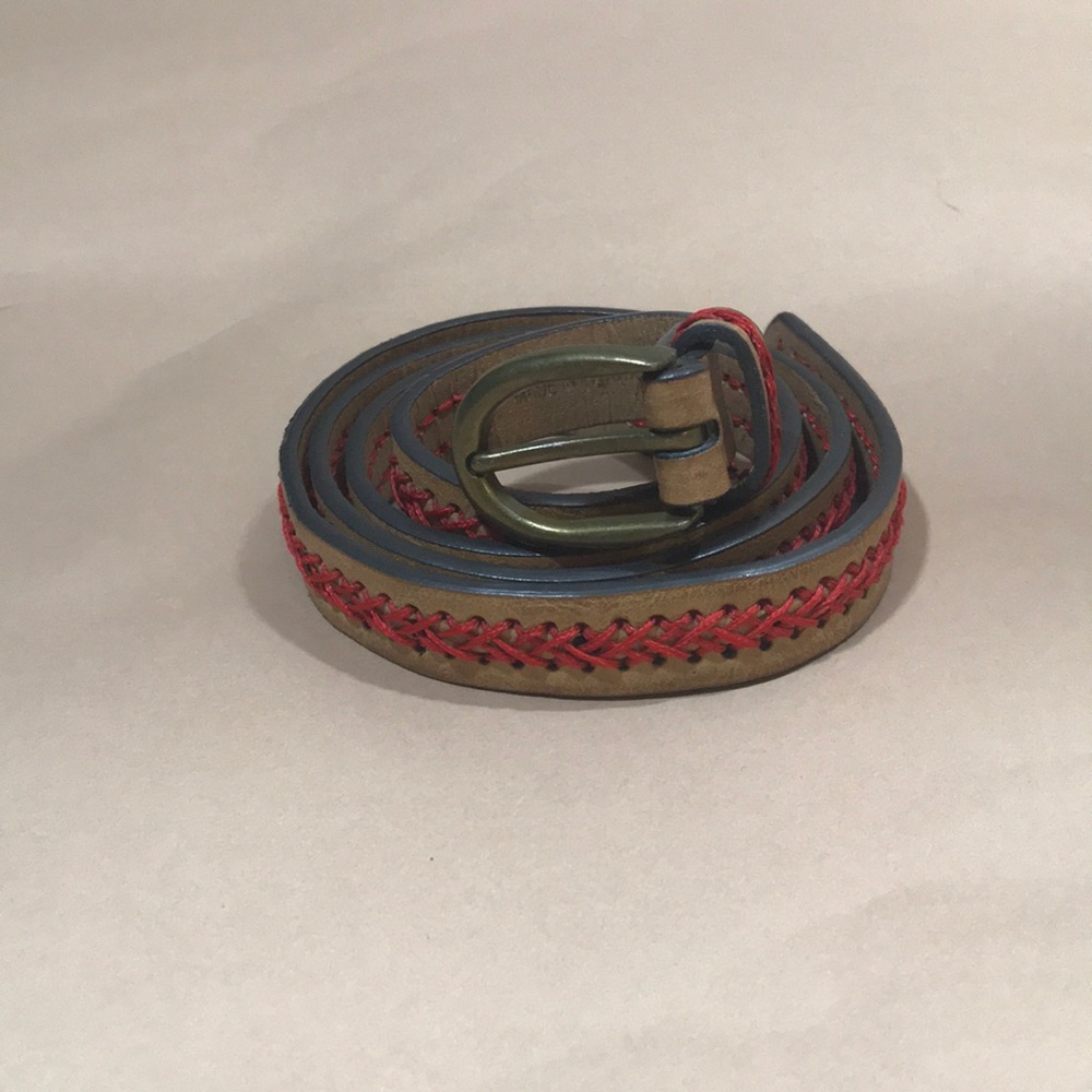 Faux leather belt